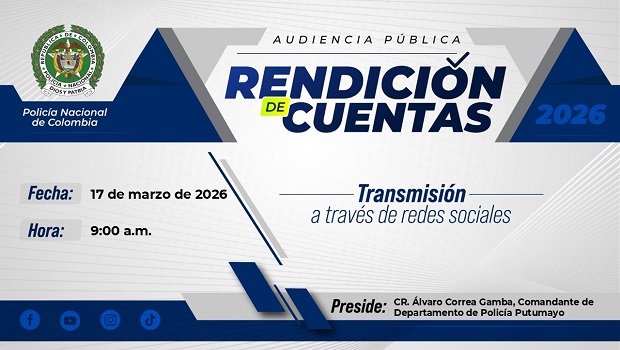 Invitaci&oacute;n a la Rendici&oacute;n de Cuentas 2025 por parte de la Polic&iacute;a Nacional en el Putumayo 