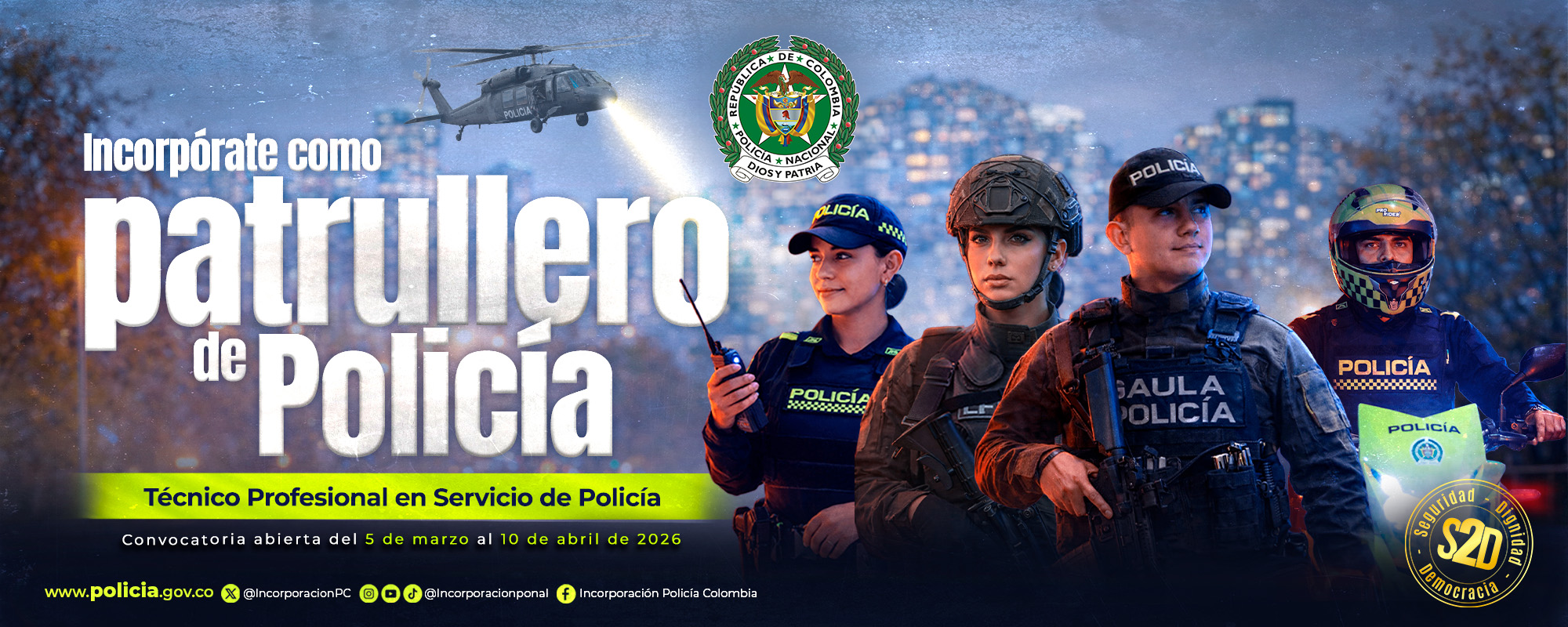 Convocatoria Patrullero de Policía 2026