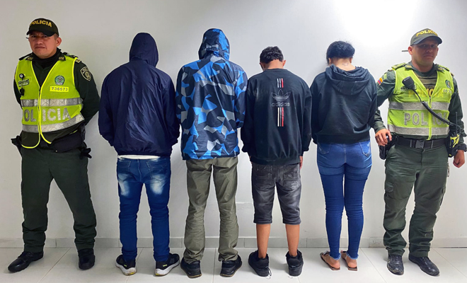 Policía capturó en flagrancia a cuatro integrantes de un grupo delincuencial dedicado al hurto de motocicletas en Villavicencio