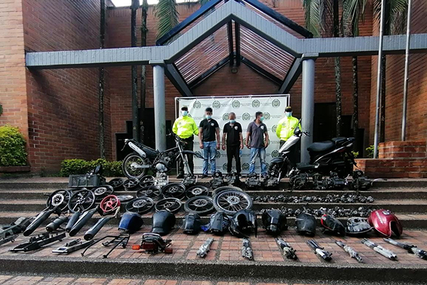 Contundentes contra el hurto, 6 capturados y 8 motos recuperadas