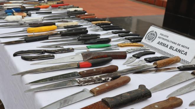 192 armas traumáticas y más 24.000 armas corto punzantes serán destruidas en las próximas horas. 