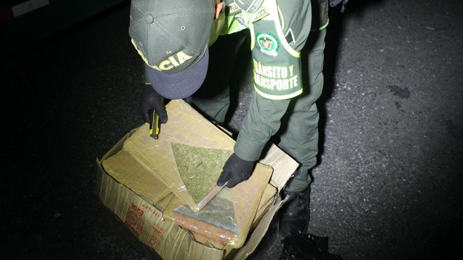 69 paquetes de marihuana fuero encontrados 