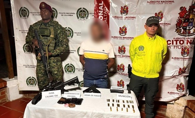 presunto coordinador de acciones armadas, en custodia de la policia nacional