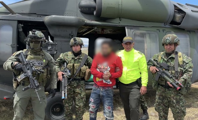 Capturado en custodia de funcionarios de la Polic&iacute;a Nacional y Ej&eacute;rcito Nacional
