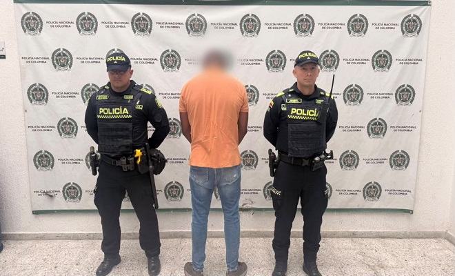 Persona capturada en Pereira por uniformados de la Policía Nacional