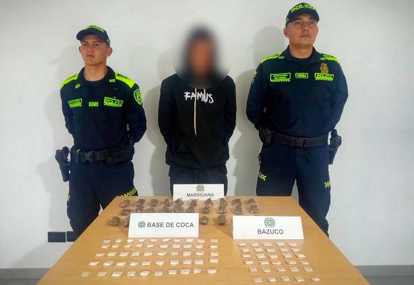 Capturado y estupefaciente incautado