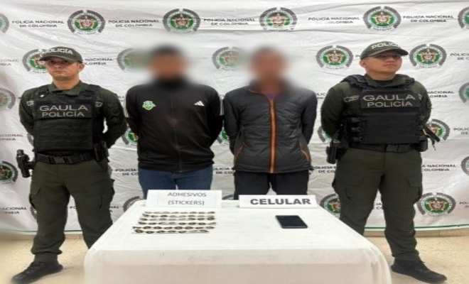 Dos personas capturadas por extorsión
