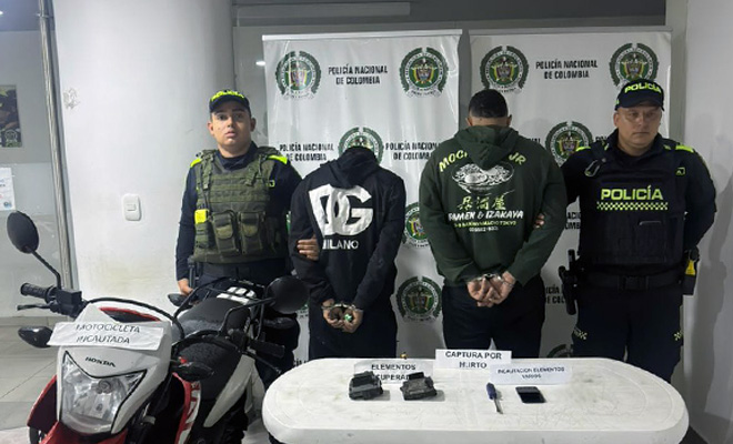 Capturados por hurto en Acac&iacute;as