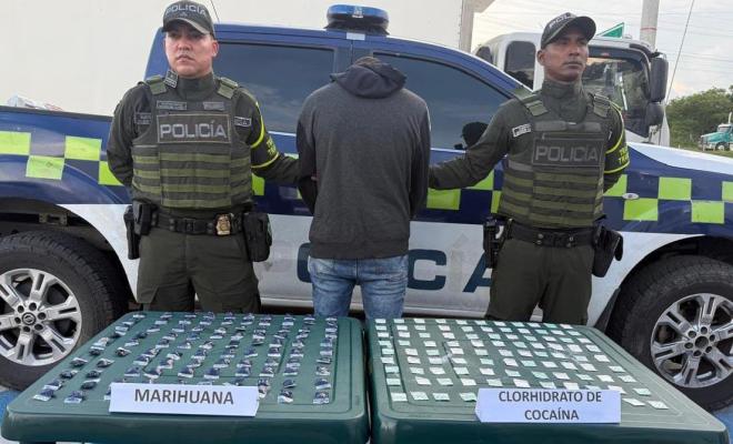 Mediante patrullajes policiales, interceptan a sujeto que transportaba estupefacientes ocultos