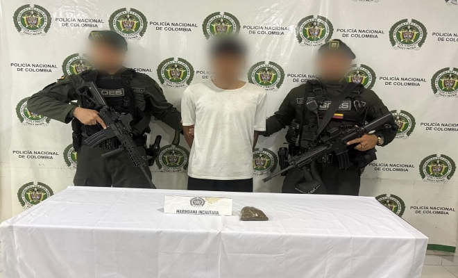 Capturado un hombre con estupefacientes durante operativo policial en Montería