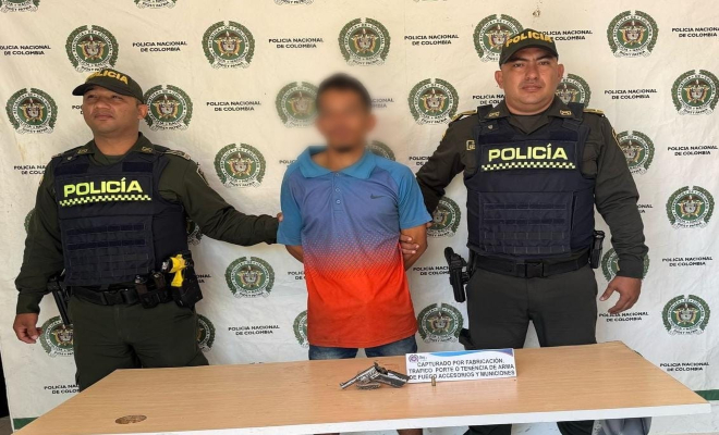 Capturado en flagrancia a alias el "Carli" portando un arma de fuego artesanal