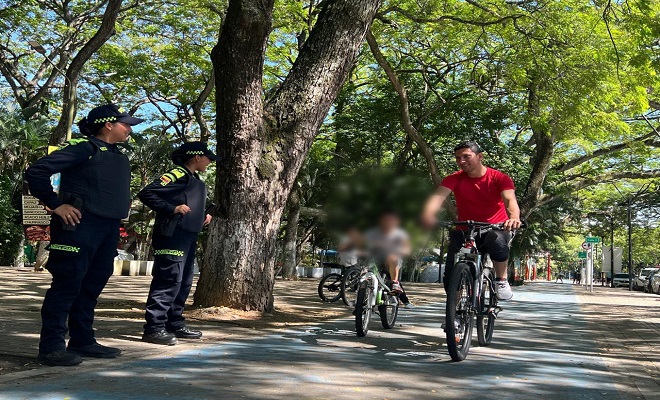 La Policía, celebra día mundial de la bicicleta 