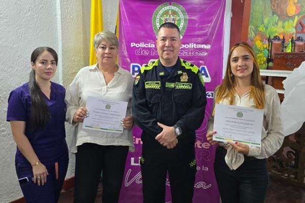 Red de apoyo institucional de “Mujeres Púrpura” en Villamaría.