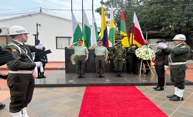 La Policía Metropolitana de Neiva, conmemoró hoy el segundo aniversario del atentado donde fallecieron siete policías