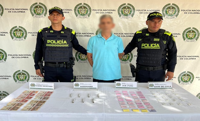 Polic&iacute;a Nacional captura a un hombre por tr&aacute;fico de estupefacientes en Neiva