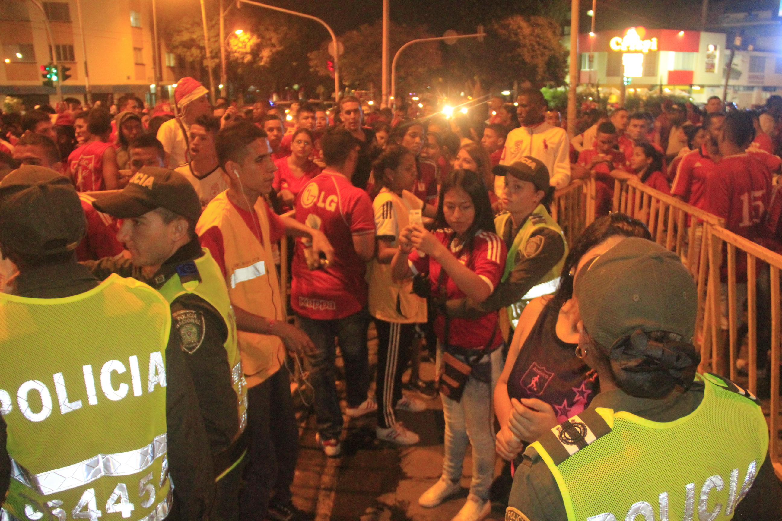 Dispositivo de seguridad para el partido América Vs. Millonarios