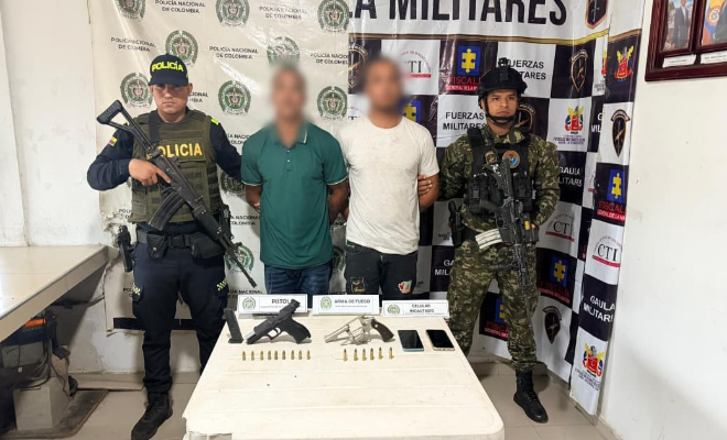 Capturados en Zona Bananera a alias 'El Turco' y 'Chipi', presuntos integrantes del Clan del Golfo