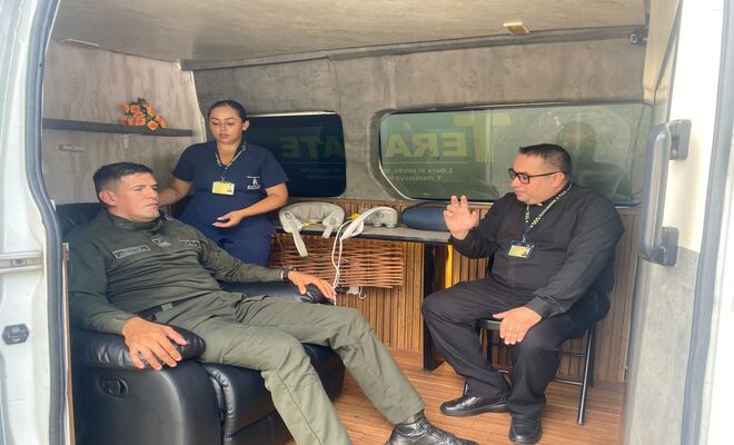 Personal de bienestar realiza jornada de acompañamiento a funcionarios de la Policía Nacional.