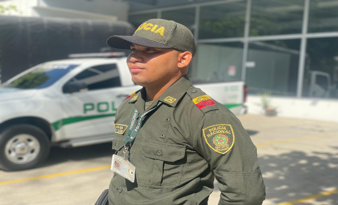 Cristian Zúñiga durante una actividad de servicio en la comunidad 