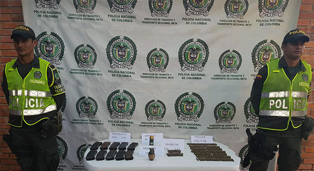 cae arsenal de grupos armados ilegales-Policía Meta