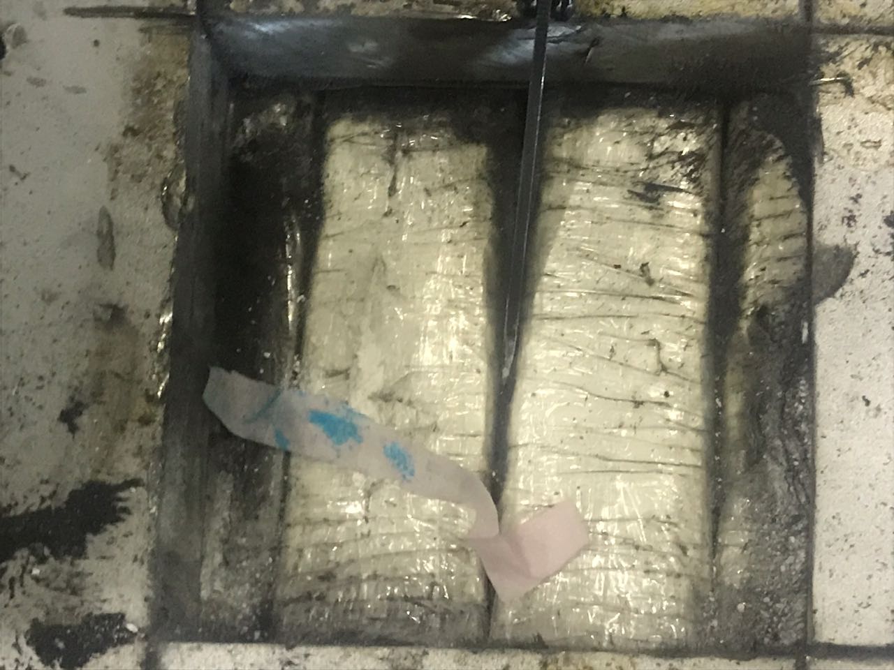 El canino "Sombra" descubre clorhidrato de cocaína oculta una moldeadora