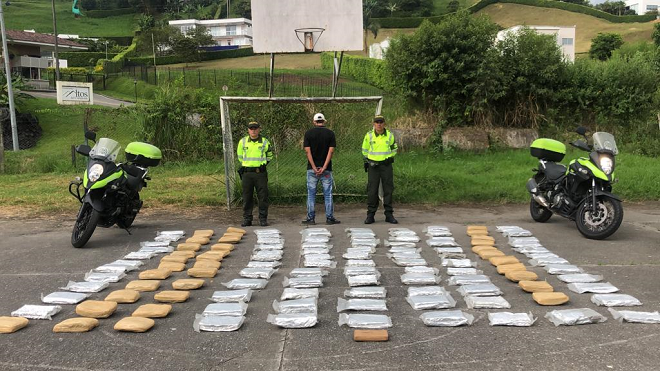 Capturado e incautación de estupefacientes