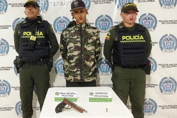 Capturada una persona por el delito de, fabricación, tráfico porte tenencia de arma de fuego