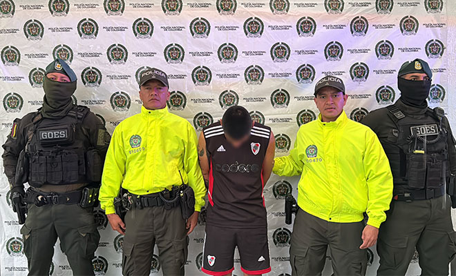 junto al GOES se logró{ó la captura de este sujeto.