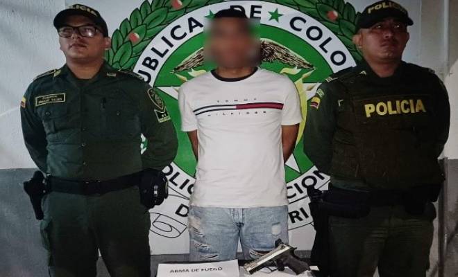 Capturado con arma de fuego en Cartagena