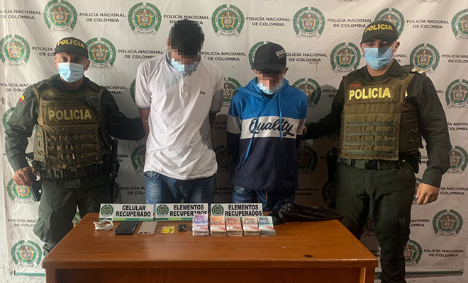 Dos capturados en Medellín por el delito de hurto 