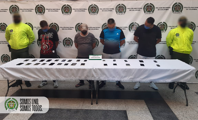 capturados por receptación de celulares