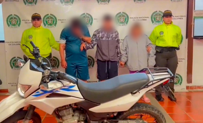 Desarticulada estructura criminal dedicada al hurto de motocicletas y extorsión en Bucaramanga