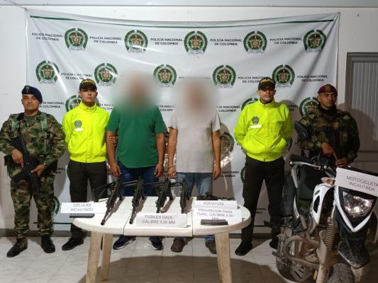 Cayeron ‘Niko’ y ‘Jeanclock’, presuntos integrantes del grupo delincuencial organizado renacer ERPAC 