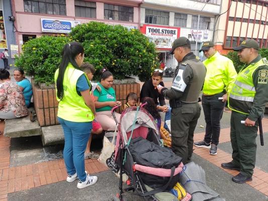 Policía nacional, ICBF y secretaría de gobierno se articulan para prevenir el trabajo infantil y la mendicidad en Manizales