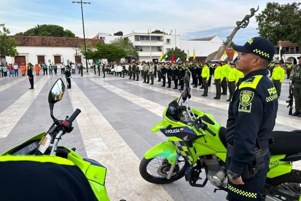 Dispositivo de seguridad del Festival de la Leyenda Vallenata en su versión #56
