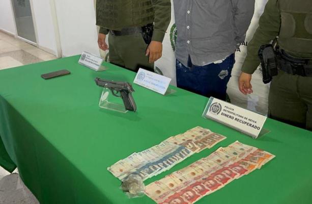 En flagrancia fue capturado un hombre luego de hurtar unos elementos