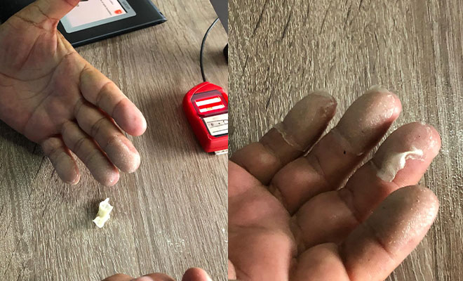 estafa con huella falsas