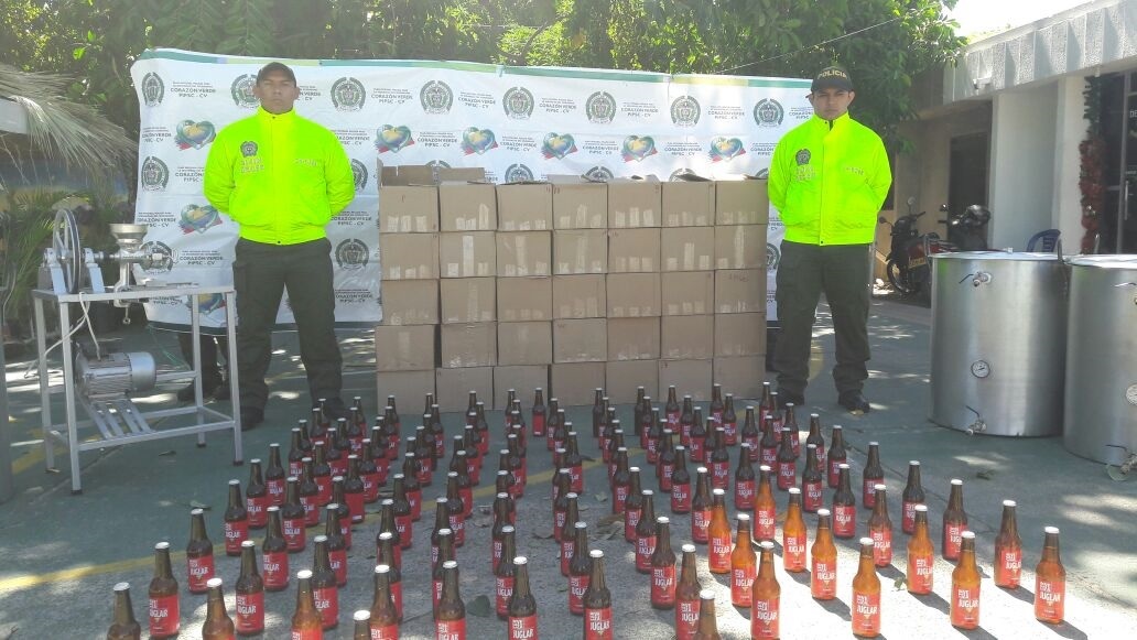 cerveza-incautada-Desmantelada fábrica clandestina de bebidas embriagantes 