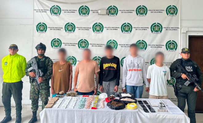 Capturadas cinco personas por su presunta vinculación con la estructura criminal “Cordillera” en Piedecuesta