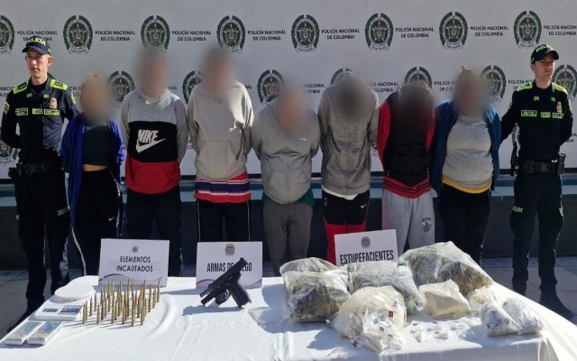 Imagen en la que se presentan los presuntos integrantes de la estructura criminal de ‘El Mesa’