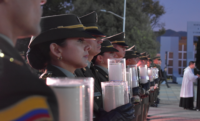 Homenaje a los 22 cadetes de la Escuela de cadetes Francisco de Paula Santander
