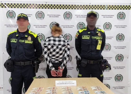 Captura de una mujer por hurto en el parque el lago de la capital risaraldense