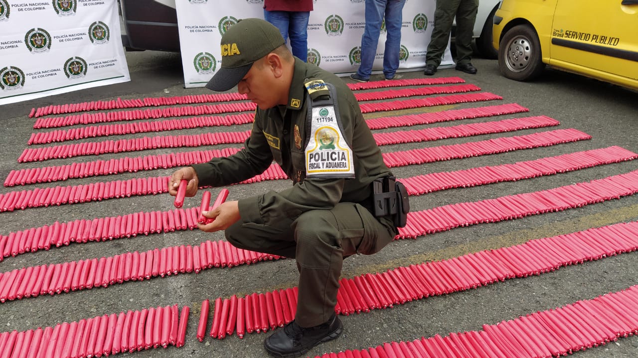 Incautación explosivos Sabaneta Antioquia POLFA 