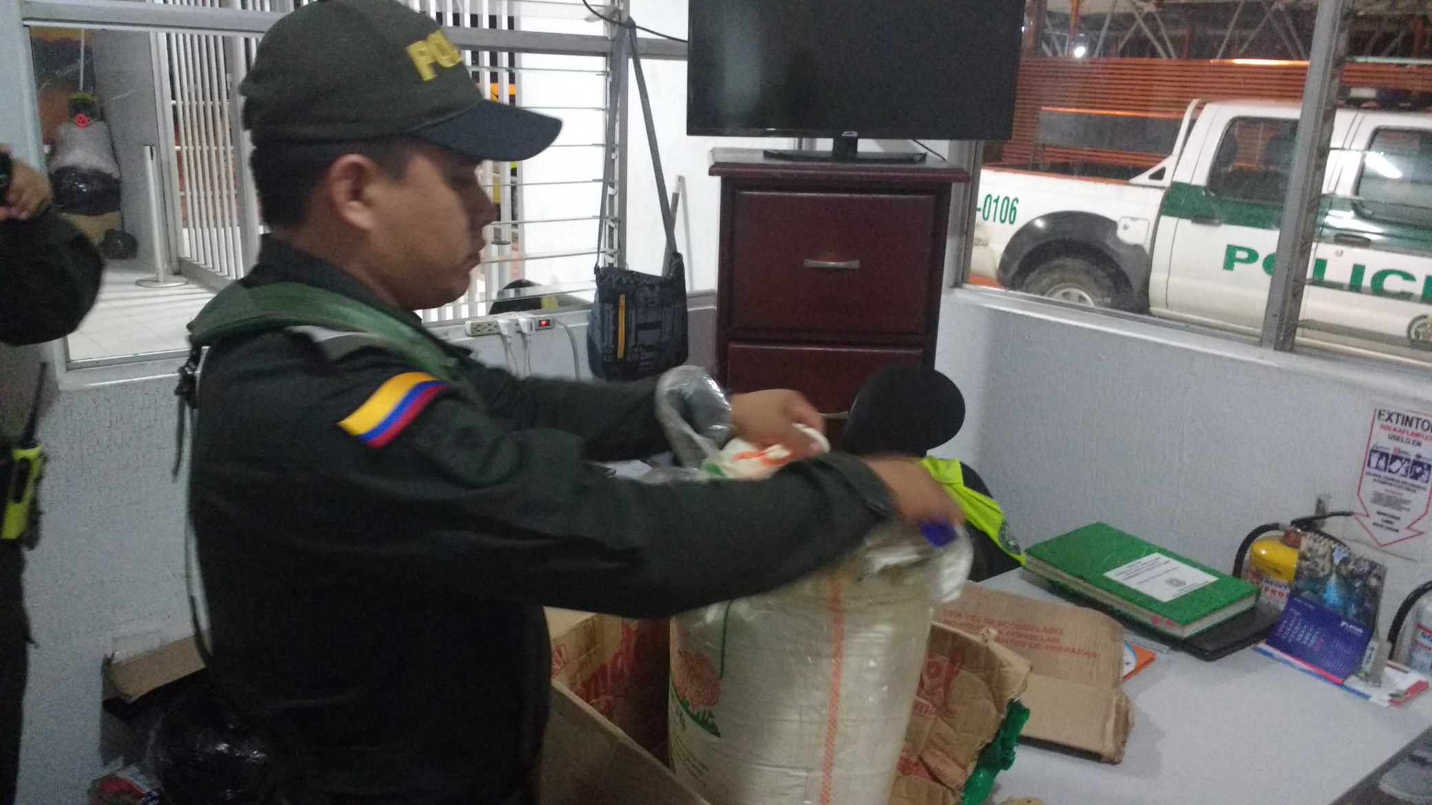 El alcaloide estaba oculto en un morral 