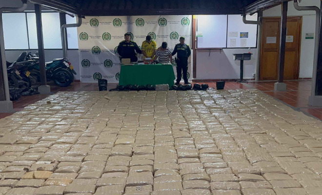 Incautados más de 900 kilogramos de marihuana y capturadas dos personas en operativo contra el narcotráfico en Bucaramanga