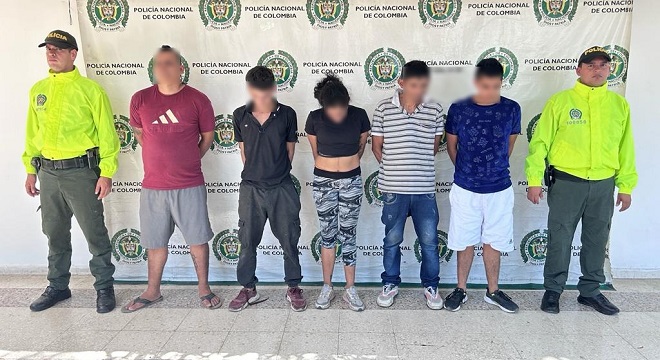 Integrantes del Grupo delincuencial Los caleteros fueron capturados por la Policía