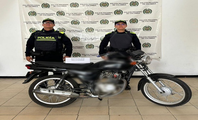 En el municipio de Rivera, la Policía Nacional, logra recuperar una motocicleta