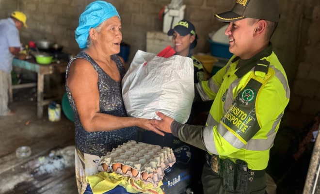 Cuando servir también significa tender la mano: Policía llevó esperanza al barrio Pastrana de Magangué