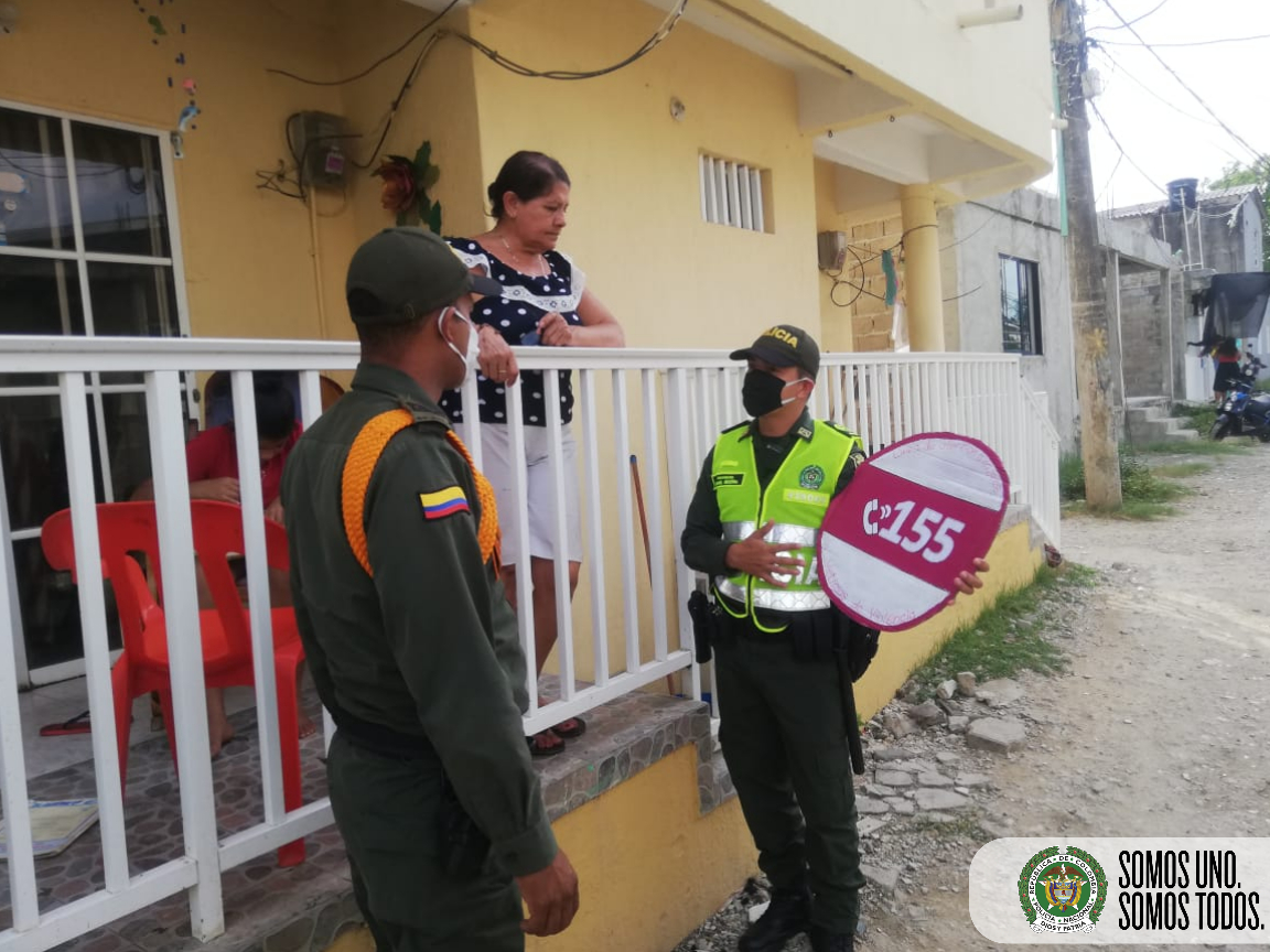 La Patrulla en Casa sigue en los barrios socializando la Línea Púrpura 