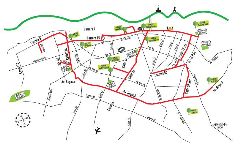 Secretaría Distrital de Movilidad-cierres viales-desvíos-Ciclovía-Nocturna- diciembre de 2016